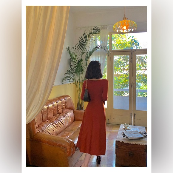 ♥️Red Thick Sweater Dress - Picture 8 of 9